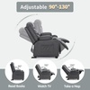 image:imageMCombo Big Kids Recliner for Ages 3 Child Reclining Chair Toddlers Recliner Sofa with Cup Holders Faux Leather Dark GreyDark Grey