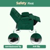image:imageMCombo Big Kids Recliner for Ages 3 Child Reclining Chair Toddlers Recliner Sofa with Cup Holders Faux Leather Dark GreyGreen