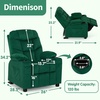 image:imageMCombo Big Kids Recliner for Ages 3 Child Reclining Chair Toddlers Recliner Sofa with Cup Holders Faux Leather Dark GreyGreen