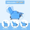 image:imageMCombo Big Kids Recliner for Ages 3 Child Reclining Chair Toddlers Recliner Sofa with Cup Holders Faux Leather Dark GreyNavy Blue