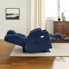 image:imageMCombo Big Man Power Lay Flat Lift Chair Triple Motor Power Lift Recliner with Massage amp Dual Heating Adjustable Headrest Fabric R7524 Navy Blue MediumWideNavy Blue