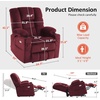 image:imageMCombo Big Man Power Lay Flat Lift Chair Triple Motor Power Lift Recliner with Massage amp Dual Heating Adjustable Headrest Fabric R7524 Navy Blue MediumWideBurgundy