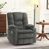 image:imageMCombo Big Man Power Lay Flat Lift Chair Triple Motor Power Lift Recliner with Massage amp Dual Heating Adjustable Headrest Fabric R7524 Navy Blue MediumWideGrey