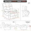 image:imageMCombo Big Man Power Lay Flat Lift Chair Triple Motor Power Lift Recliner with Massage amp Dual Heating Adjustable Headrest Fabric R7524 Navy Blue MediumWideNavy Blue