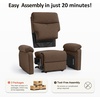 image:imageMCombo Big Man Power Lay Flat Lift Chair Triple Motor Power Lift Recliner with Massage amp Dual Heating Adjustable Headrest Fabric R7524 Navy Blue MediumWideGrey
