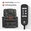 image:imageMCombo Big Man Power Lay Flat Lift Chair Triple Motor Power Lift Recliner with Massage amp Dual Heating Adjustable Headrest Fabric R7524 Navy Blue MediumWideGrey
