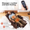 image:imageMCombo Big Man Power Lay Flat Lift Chair Triple Motor Power Lift Recliner with Massage amp Dual Heating Adjustable Headrest Fabric R7524 Navy Blue MediumWideCoffee