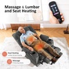 image:imageMCombo Big Man Power Lay Flat Lift Chair Triple Motor Power Lift Recliner with Massage amp Dual Heating Adjustable Headrest Fabric R7524 Navy Blue MediumWideGrey