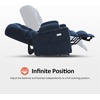 image:imageMCombo Big Man Power Lay Flat Lift Chair Triple Motor Power Lift Recliner with Massage amp Dual Heating Adjustable Headrest Fabric R7524 Navy Blue MediumWideNavy Blue