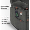 image:imageMCombo Big Man Power Lay Flat Lift Chair Triple Motor Power Lift Recliner with Massage amp Dual Heating Adjustable Headrest Fabric R7524 Navy Blue MediumWideGrey