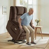 image:imageMCombo Big Man Power Lay Flat Lift Chair Triple Motor Power Lift Recliner with Massage amp Dual Heating Adjustable Headrest Fabric R7524 Navy Blue MediumWideCoffee