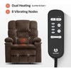 image:imageMCombo Big Man Power Lay Flat Lift Chair Triple Motor Power Lift Recliner with Massage amp Dual Heating Adjustable Headrest Fabric R7524 Navy Blue MediumWideCoffee