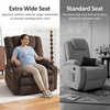 image:imageMCombo Big Man Power Lay Flat Lift Chair Triple Motor Power Lift Recliner with Massage amp Dual Heating Adjustable Headrest Fabric R7524 Navy Blue MediumWideCoffee