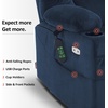 image:imageMCombo Big Man Power Lay Flat Lift Chair Triple Motor Power Lift Recliner with Massage amp Dual Heating Adjustable Headrest Fabric R7524 Navy Blue MediumWideNavy Blue