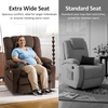 image:imageMCombo Big Man Power Lay Flat Lift Chair Triple Motor Power Lift Recliner with Massage amp Dual Heating Adjustable Headrest Fabric R7524 Navy Blue MediumWideCoffee
