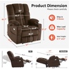 image:imageMCombo Big Man Power Lay Flat Lift Chair Triple Motor Power Lift Recliner with Massage amp Dual Heating Adjustable Headrest Fabric R7524 Navy Blue MediumWideCoffee