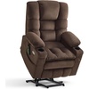 image:imageMCombo Big Man Power Lay Flat Lift Chair Triple Motor Power Lift Recliner with Massage amp Dual Heating Adjustable Headrest Fabric R7524 Navy Blue MediumWideCoffee