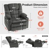 image:imageMCombo Big Man Power Lay Flat Lift Chair Triple Motor Power Lift Recliner with Massage amp Dual Heating Adjustable Headrest Fabric R7524 Navy Blue MediumWideGrey