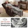 image:imageMCombo Big Man Power Lay Flat Lift Chair Triple Motor Power Lift Recliner with Massage amp Dual Heating Adjustable Headrest Fabric R7524 Navy Blue MediumWideCoffee