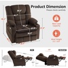 image:imageMCombo Big Man Power Lay Flat Lift Chair Triple Motor Power Lift Recliner with Massage amp Dual Heating Adjustable Headrest Fabric R7524 Navy Blue MediumWideCoffee