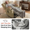 image:imageMCombo Big Man Power Lay Flat Lift Chair Triple Motor Power Lift Recliner with Massage amp Dual Heating Adjustable Headrest Fabric R7524 Navy Blue MediumWideBeige