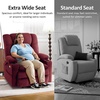 image:imageMCombo Big Man Power Lay Flat Lift Chair Triple Motor Power Lift Recliner with Massage amp Dual Heating Adjustable Headrest Fabric R7524 Navy Blue MediumWideBurgundy