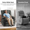 image:imageMCombo Big Man Power Lay Flat Lift Chair Triple Motor Power Lift Recliner with Massage amp Dual Heating Adjustable Headrest Fabric R7524 Navy Blue MediumWideGrey