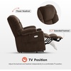 image:imageMCombo Big Man Power Lay Flat Lift Chair Triple Motor Power Lift Recliner with Massage amp Dual Heating Adjustable Headrest Fabric R7524 Navy Blue MediumWideCoffee