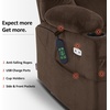image:imageMCombo Big Man Power Lay Flat Lift Chair Triple Motor Power Lift Recliner with Massage amp Dual Heating Adjustable Headrest Fabric R7524 Navy Blue MediumWideCoffee