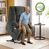 image:imageMCombo Big Man Power Lay Flat Lift Chair Triple Motor Power Lift Recliner with Massage amp Dual Heating Adjustable Headrest Fabric R7524 Navy Blue MediumWideGrey