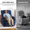 image:imageMCombo Big Man Power Lay Flat Lift Chair Triple Motor Power Lift Recliner with Massage amp Dual Heating Adjustable Headrest Fabric R7524 Navy Blue MediumWideNavy Blue