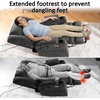 image:imageMCombo Big Man Power Lay Flat Lift Chair Triple Motor Power Lift Recliner with Massage amp Dual Heating Adjustable Headrest Fabric R7524 Navy Blue MediumWideGrey