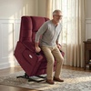 image:imageMCombo Big Man Power Lay Flat Lift Chair Triple Motor Power Lift Recliner with Massage amp Dual Heating Adjustable Headrest Fabric R7524 Navy Blue MediumWideBurgundy