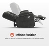 image:imageMCombo Big Man Power Lay Flat Lift Chair Triple Motor Power Lift Recliner with Massage amp Dual Heating Adjustable Headrest Fabric R7524 Navy Blue MediumWideGrey
