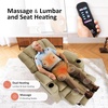 image:imageMCombo Big Man Power Lay Flat Lift Chair Triple Motor Power Lift Recliner with Massage amp Dual Heating Adjustable Headrest Fabric R7524 Navy Blue MediumWideBeige