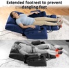 image:imageMCombo Big Man Power Lay Flat Lift Chair Triple Motor Power Lift Recliner with Massage amp Dual Heating Adjustable Headrest Fabric R7524 Navy Blue MediumWideNavy Blue