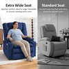 image:imageMCombo Big Man Power Lay Flat Lift Chair Triple Motor Power Lift Recliner with Massage amp Dual Heating Adjustable Headrest Fabric R7524 Navy Blue MediumWideNavy Blue