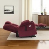 image:imageMCombo Big Man Power Lay Flat Lift Chair Triple Motor Power Lift Recliner with Massage amp Dual Heating Adjustable Headrest Fabric R7524 Navy Blue MediumWideBurgundy
