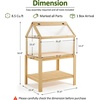 image:imageMCombo Cold Frame Greenhouse Portable Wooden Greenhouse Raised Potted Plant Protection Box with Shelf for Outdoor Indoor Use 0266 Natural