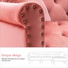 image:imageMCombo Convertible Sofa Bed 3 Seat L Shaped Sofa with Pillows and Ottoman for Living Room MidCentury Modern Sectional Chaise Futon Couch 5131 BeigePink