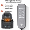 image:imageMCombo Dual Motor Large Power Lift Recliner Chair for Elderly Lay Flat Lift Chair with Heat and Massage Big Lift Recliner for Tall People Faux Leather 7815 Grey LargeGrey