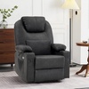 image:imageMCombo Dual Motor Large Power Lift Recliner Chair for Elderly Lay Flat Lift Chair with Heat and Massage Big Lift Recliner for Tall People Faux Leather 7815 Grey LargeGrey