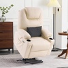 image:imageMCombo Dual Motor Large Power Lift Recliner Chair for Elderly Lay Flat Lift Chair with Heat and Massage Big Lift Recliner for Tall People Faux Leather 7815 Grey LargeCream White