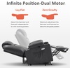 image:imageMCombo Dual Motor Large Power Lift Recliner Chair for Elderly Lay Flat Lift Chair with Heat and Massage Big Lift Recliner for Tall People Faux Leather 7815 Grey LargeGrey