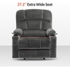 image:imageMCombo Dual Motor Lay Flat Power Lift Recliner Chair for Big and Tall Elderly Infinite Position Massage Lumbar Heat Adjustable Headrest Extended Footrest Fabric R7677 Brown MediumOversizeGrey