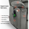 image:imageMCombo Dual Motor Lay Flat Power Lift Recliner Chair for Big and Tall Elderly Infinite Position Massage Lumbar Heat Adjustable Headrest Extended Footrest Fabric R7677 Brown MediumOversizeGrey