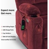 image:imageMCombo Dual Motor Lay Flat Power Lift Recliner Chair for Big and Tall Elderly Infinite Position Massage Lumbar Heat Adjustable Headrest Extended Footrest Fabric R7677 Brown MediumOversizeBurgundy