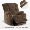 image:imageMCombo Dual Motor Lay Flat Power Lift Recliner Chair for Big and Tall Elderly Infinite Position Massage Lumbar Heat Adjustable Headrest Extended Footrest Fabric R7677 Brown MediumOversizeBrown