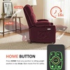 image:imageMCombo Dual Motor Lay Flat Power Lift Recliner Chair for Big and Tall Elderly Infinite Position Massage Lumbar Heat Adjustable Headrest Extended Footrest Fabric R7677 Brown MediumOversizeBurgundy