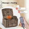 image:imageMCombo Dual Motor Lay Flat Power Lift Recliner Chair for Big and Tall Elderly Infinite Position Massage Lumbar Heat Adjustable Headrest Extended Footrest Fabric R7677 Brown MediumOversizeBrown
